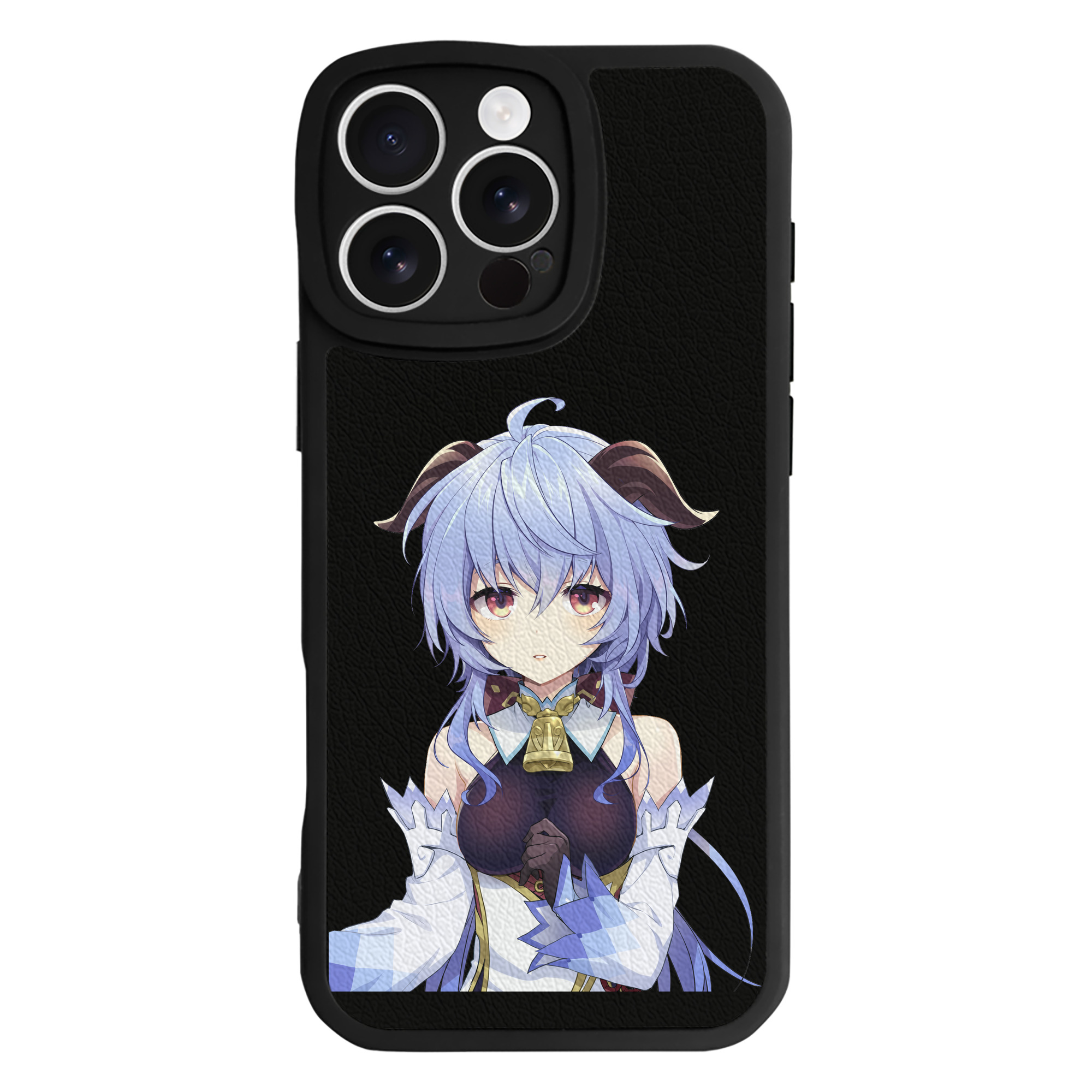 げんし神 甘雨 かんう genshin Ganyu 【iPhone 16シリーズ対応】シリコンスマホケース（レザー調） 材質：シリコン